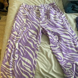 ZEBRA HIGH RISE FLARE PANTS